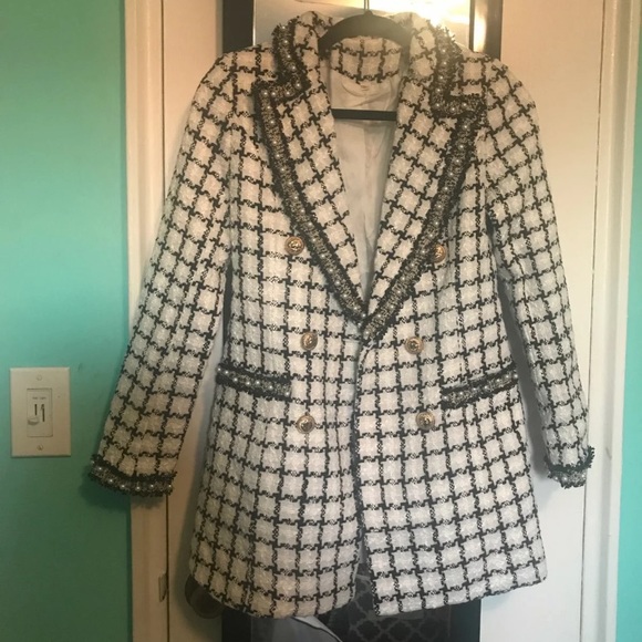 catwalk collection Dresses & Skirts - Stormi black & white mini blazer